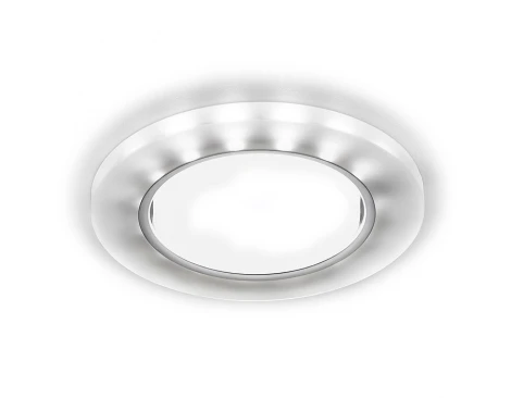 Встраиваемый точечный светильник Ambrella Gx53+led G214 CH/WH (для детской, 220V)