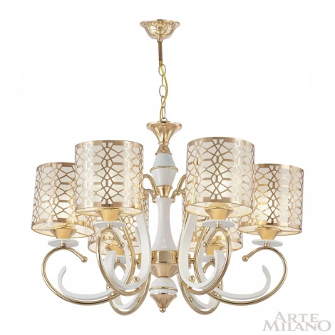 Подвесная люстра Arte Milano Florentia-1237 301237/6 Wh/Gd (220V, на цепи)