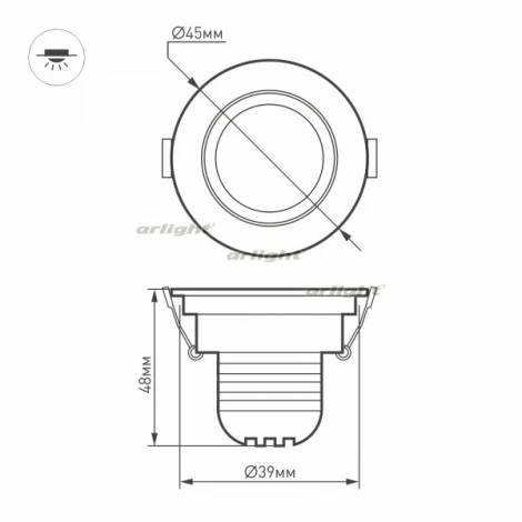 Мебельный светильник Arlight LTM 014912 (LED, 220V, круглые, IP40)