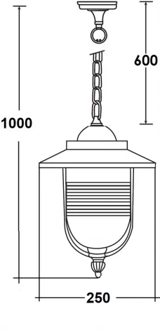 Уличный светильник подвесной Oasis Light TITAN 84705 Bl (220V, на цепи, фонарь, IP44)