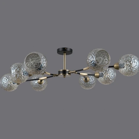 Потолочная люстра на штанге ILLUMICO IL0253-8CSQ-79 BK AB (220V)