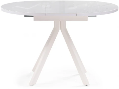 Стеклянный стол Notta Ален 90(120)х90х75 белый 516555