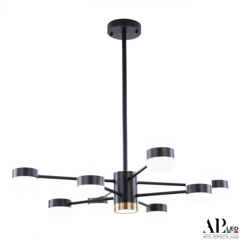 Потолочная люстра на штанге светодиодные APL LED Ferrara 3307.6296-8 Black