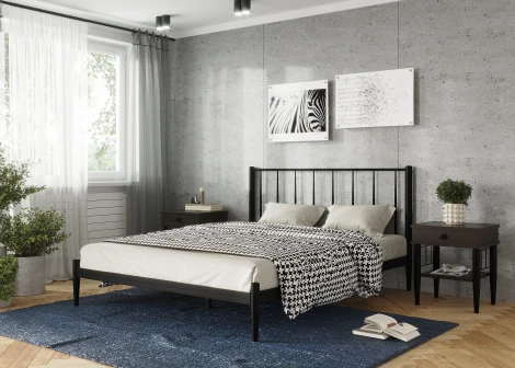 Кровать КМД 26 160 черный Форвард Бриз 102189