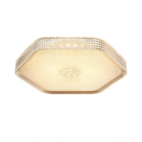 Потолочный светильник светодиодный Sonex Sparks 7746/48L металл/пластик/прозрачный/золотистый LED 48Вт 3000-4000-6000K IP20 пульт ДУ