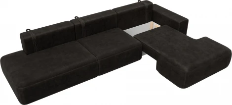 Диван угловой Лига-036 НПБ Модерн Лонг правый угол Лига Диванов (Велюр) арт.127748