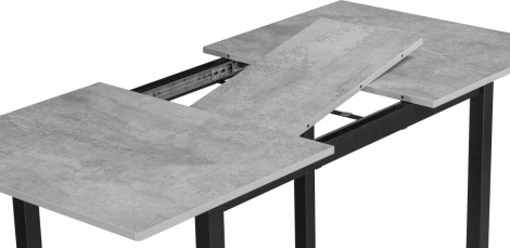 Стол деревянный Woodville Аркон 110(130)х68х75 бетон / черный арт.611352