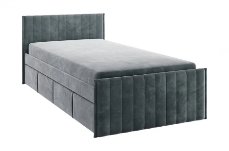 Кровать с ящиками Твикс 90х200 см Mebelson (ДСП,Велюр/Графит) арт.171565,2171