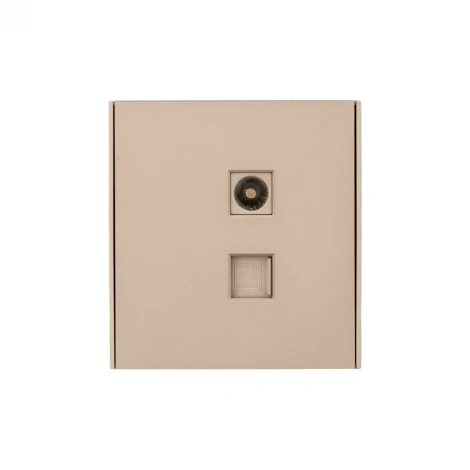 Розетка компьютерная RJ45 кат6 + TV с/у шелк Kranz Strong KR-78-0722-8