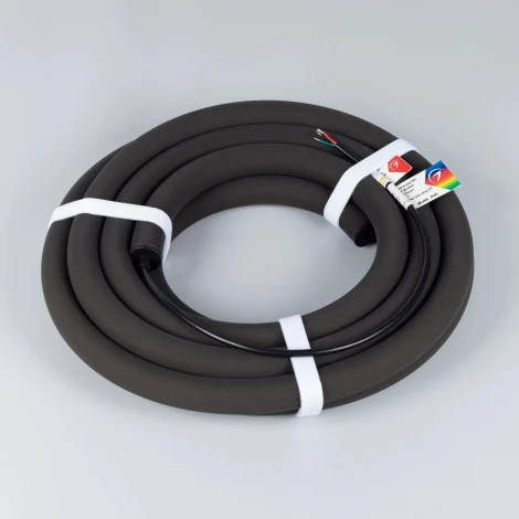 Светодиодная лента герметичная SPI MonLIGHT-BLACK-TOP-G180-D25mm 12V RGB-PX2 (21.6 W/m, IP65, 5m, wire x1) (Arlight, Вывод прямой, 3 года) 044932