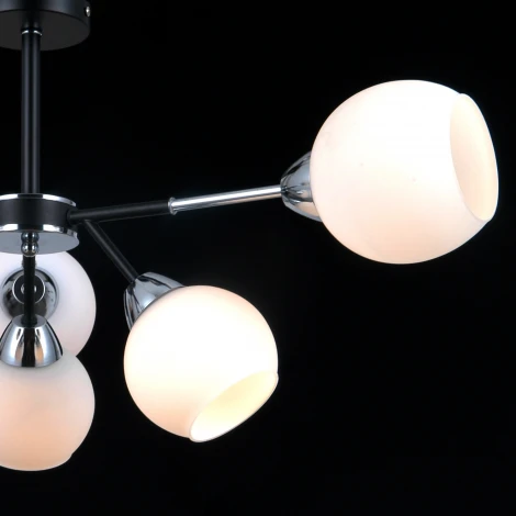 Потолочная люстра на штанге ILLUMICO IL0715-6CSQ-24 BK CR LIBRA (220V)