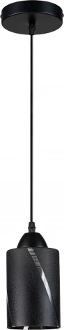 Подвесной светильник Escada Storm 10179/1S 1x60Вт E27, металл/стекло, черный (220V, на проводе, круглые)