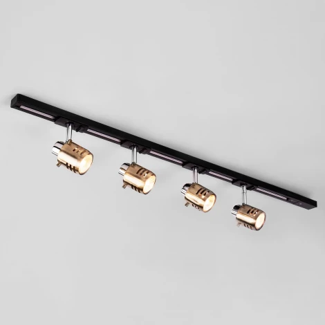 Трековая система в сборе Eurosvet Leonardo 20076/4 хром / античная бронза