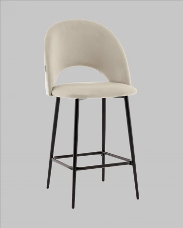 Стул полубарный Меган SN велюр бежевый Stool Group УТ000042227