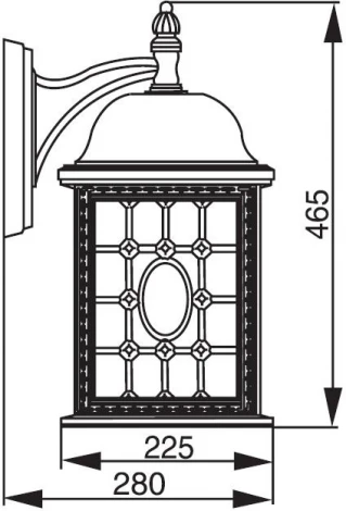 Настенный фонарь уличный IP44 Oasis Light LONDON L 64802L Bl (220V, фонарь)