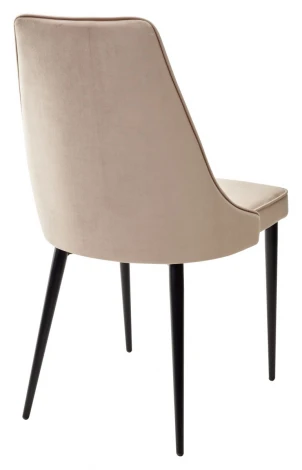 Стул NEPAL-P БЕЖЕВЫЙ #5, велюр/ черный каркас