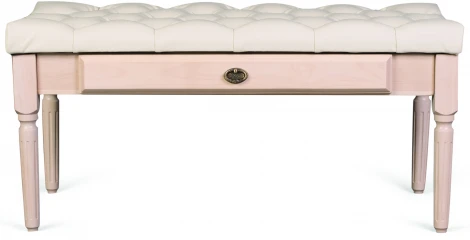 Банкетка Оливия экокожа молочный/белый ясень от фабрики Mebelik