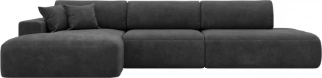 Диван угловой Лига-036 НПБ Модерн Лонг левый угол Лига Диванов (Велюр) арт.127745L