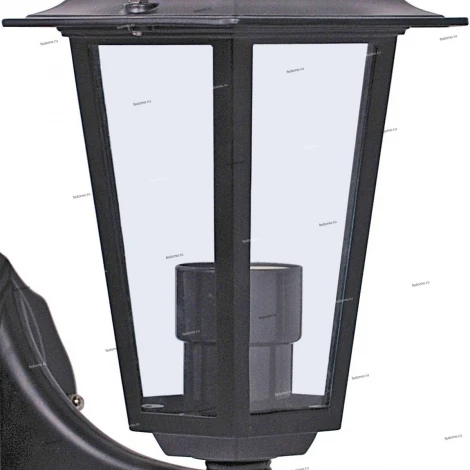 Бра уличное Horoz Erguvan, 1 плафон, черный с прозрачным