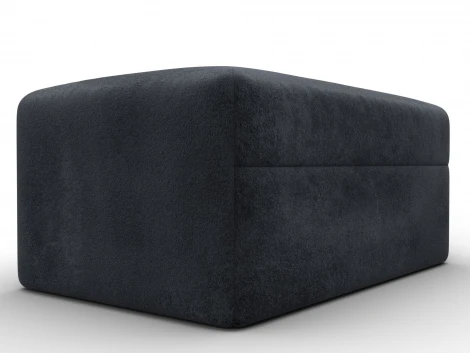 Модуль пуф Лига-060 НПБ (ЛДСП,Брус,Фанера,Велюр/Темно-серый) Лига Диванов 129573