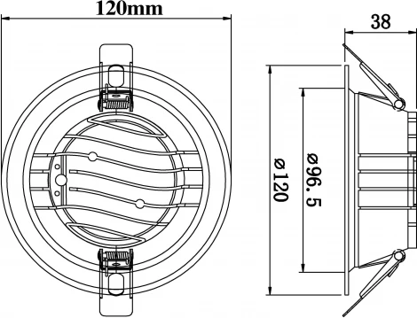 Встраиваемый светодиодный светильник CDEW4-TECO Fiberli Cdew-Teco 12130706 (220V, круглые)