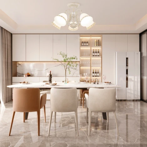 Потолочная люстра на штанге Arte Milano AM340800 340800/5 WT+G (220V)