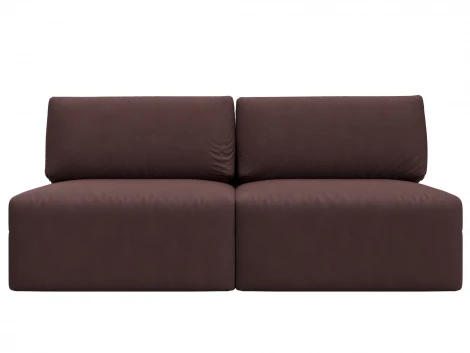 Диван прямой модульный Лига-060 НПБ (ЛДСП,Брус,Фанера/Пластик/Замша/Бордовый) Лига Диванов 129465