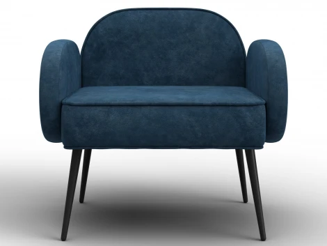 Кресло Лига-086 (Фанера/Металл/Велюр/Синий) Лига Диванов 132444