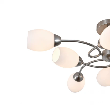 Потолочная люстра на штанге 150007/8R E27*60W Satin nickel Escada Argo ES0000067