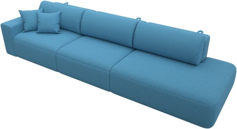 Диван прямой Лига-036 НПБ Модерн Лонг подлокотник слева Лига Диванов (Рогожка) арт.124746L