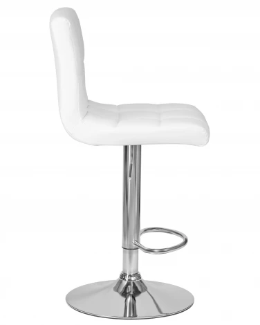 Стул барный DOBRIN CANDY (белый) 5006-LM CANDY, цвет сиденья белый, основания хром