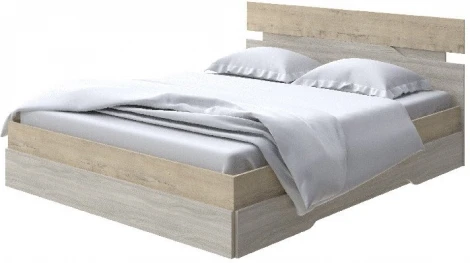 Без бренда Кровать Milton (ЛДСП Бунратти/Ясень Шимо Светлый) 80x190