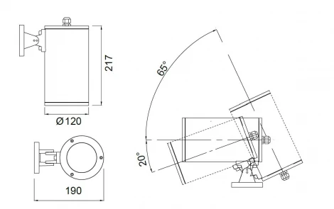 Архитектурная подсветка светодиодная Oasis Light TUBE LED W2162-1-3K Bl (220V, IP65)