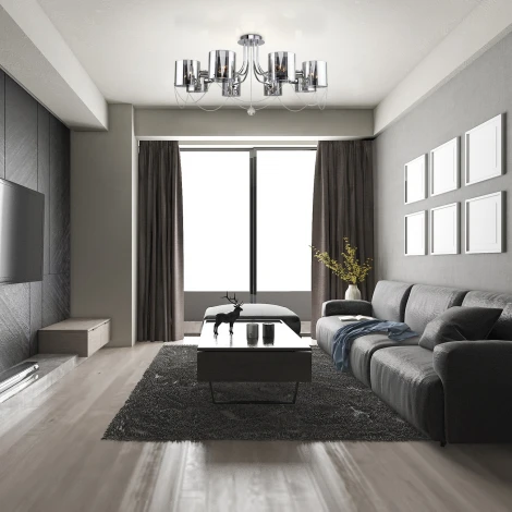 Потолочная люстра на штанге Escada Intense 683/8P (220V, хрусталь, круглые)