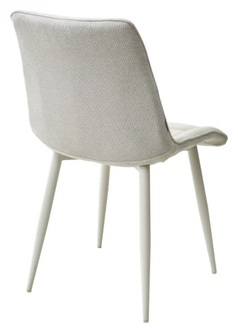 Стул CHIC WZ2042-18 белая галька, фактурный велюр/ белый каркас
