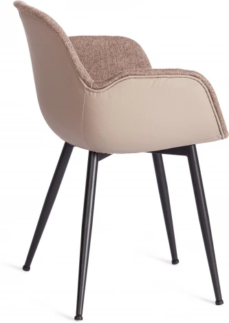Обеденный стул Tetchair VALENTINO (Металл,Экокожа,Ткань/Коричневый,Черный )