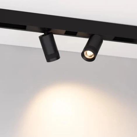 Трековый светильник магнитный MAG-SPOT-ZOOM-45-R60-15W Warm3000 (BK, 15-50 deg, 24V) (Arlight, IP20 Металл) 049937 (LED)