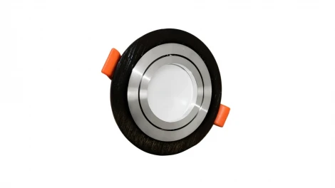 Встраиваемый точечный светильник Lumina Deco Duka  LDC 8062-D90 BK+SL (220V, круглые)