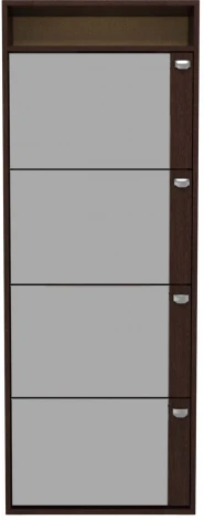 Обувница Leset Эдит 4S (ЛДСП,ПВХ,Зеркало/Венге) арт.2500000205088