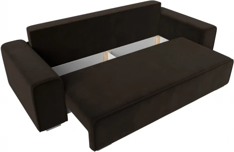 Диван прямой Лига-029 (Коричневый/Микровельвет) Лига Диванов арт.121022