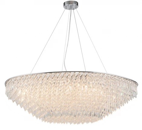 Подвесная люстра (12028/16PL Chrome) Indigo Intrigo V000370 (220V, хрусталь, на тросе)