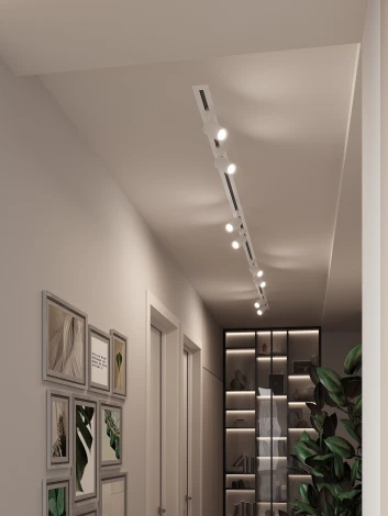 Трековая система в сборе встраиваемая однофазная 220V Hesby Lighting Skylite №3 HSBL_kompl_S003_VI4W3K
