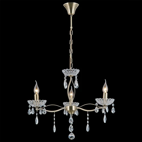 Подвесная люстра ILLUMICO IL0265-3PSQ-24 AB CASTOR (220V, на цепи, подсвечник, свеча)