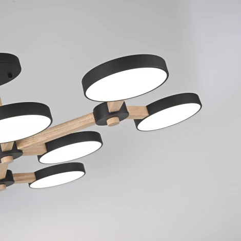 Потолочная люстра на штанге LED TURNA Черный ImperiumLoft Turna-X01 (178306-26, Умный дом, WiFi, голосовое управление)