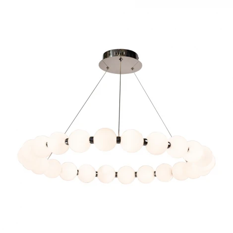 Подвесной светильник светодиодный AM Group PEARL PEARL-D800 CH (220V, на тросе, шар, бусы)