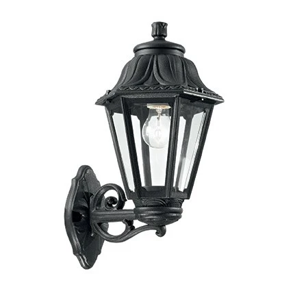 Настенный фонарь уличный Ideal Lux Anna AP1 BIG NERO