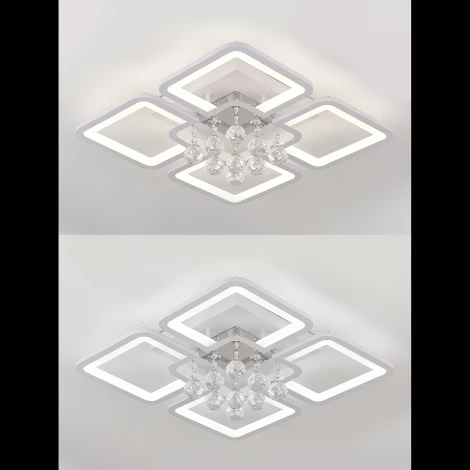 Потолочная люстра Natali Kovaltseva Cascade LED LAMPS 81157 (регулировка яркости, 220V, подвески, пульт управления)