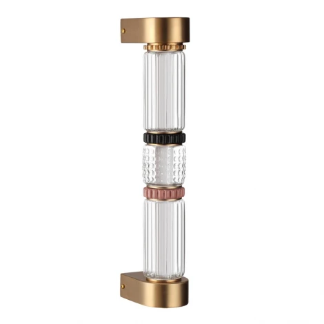 Настенный светильник Odeon Light Collier 5455/12WL сатин.латунь/терракот/черный LED 12W 4000K