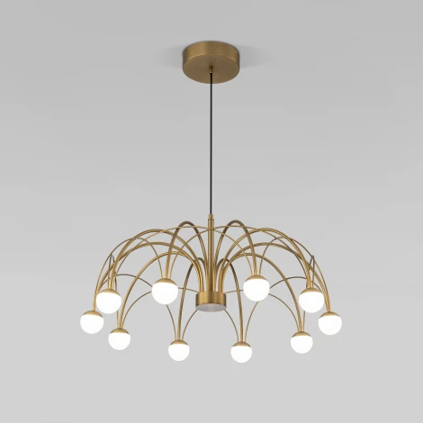 Подвесная люстра Eurosvet Ragno 90030/10 LED золото (220V, на проводе, шарики)