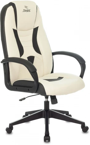 Кресло игровое Zombie 8 белый/черный эко.кожа крестовина пластик